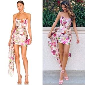 Katie May Chasing Dawn Floral Pink Daisy Mini Dress Size Small